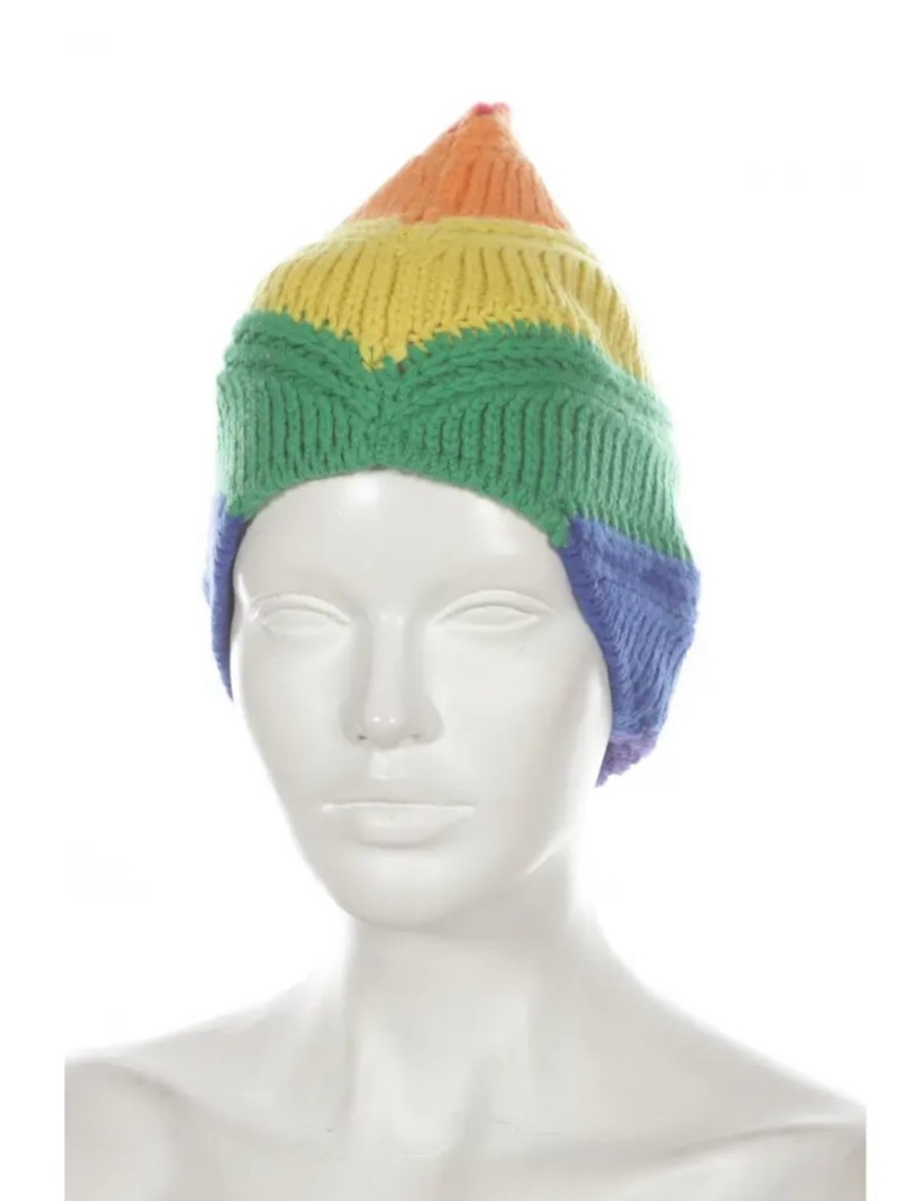 Burberry Multicolor Cashmere Knit Beanie Rainbow